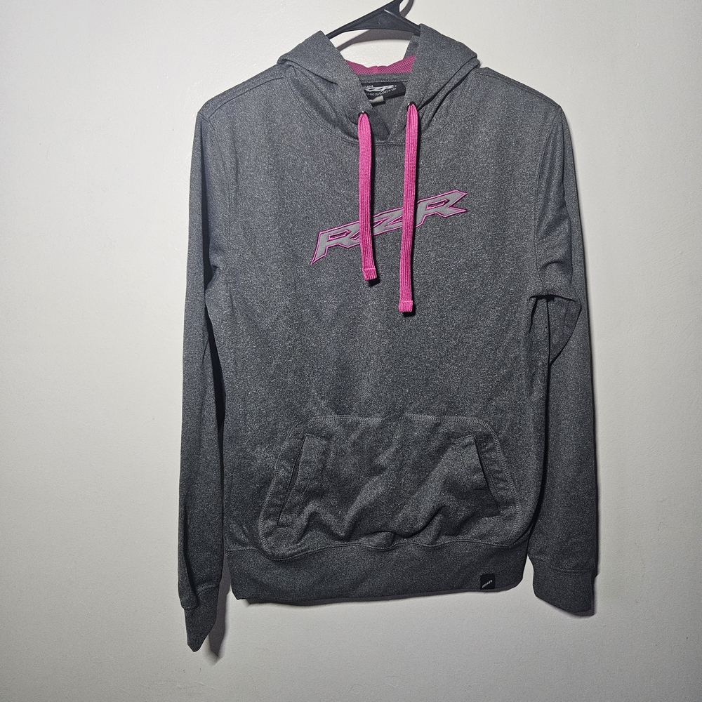 Polaris Rzr Gray Hoodie with Pink Accents